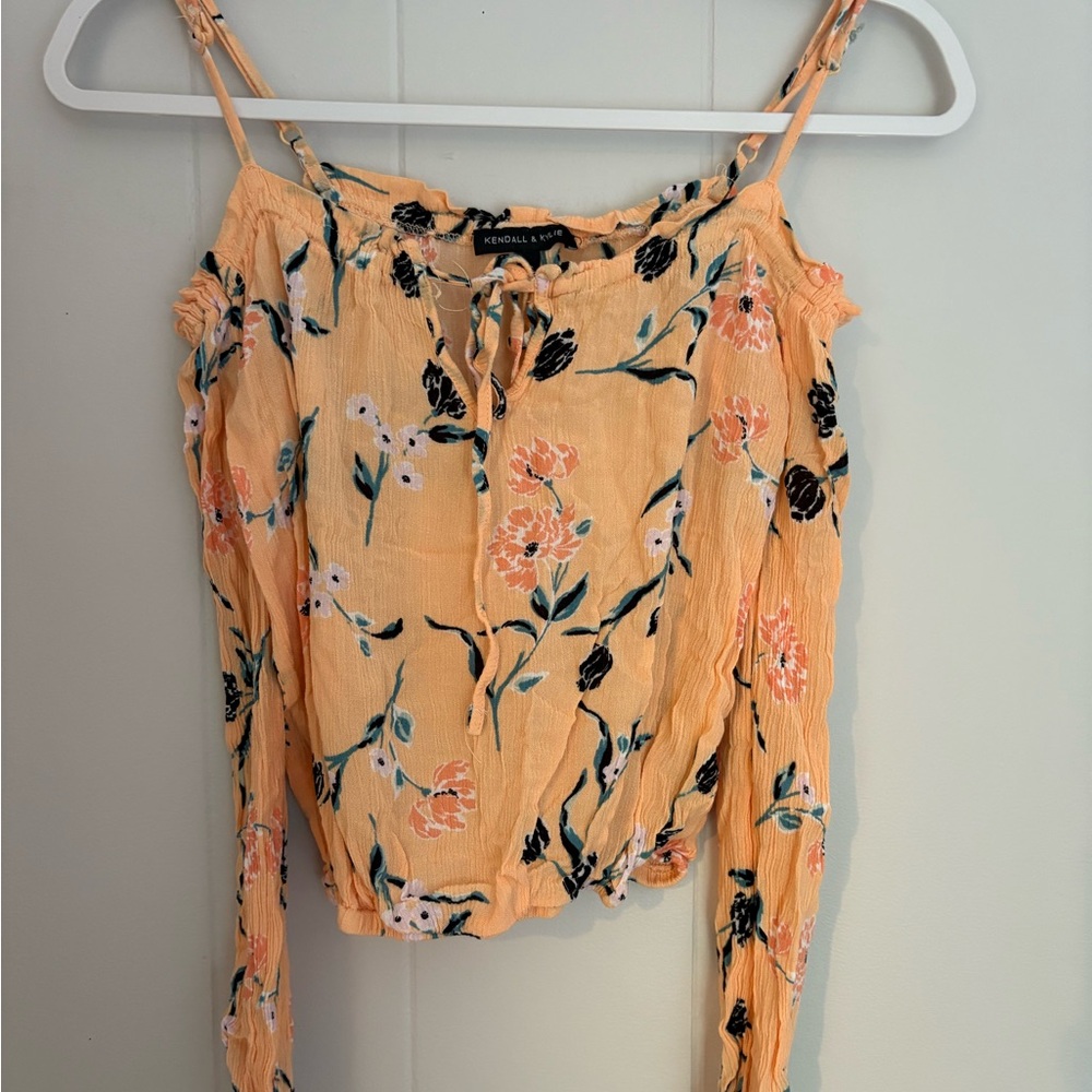 Floral Print Women's off the shoulder top